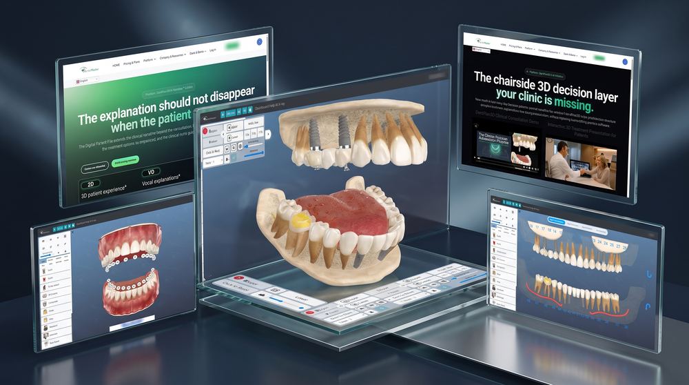 DentPlan3D — the patient's own case in interactive 3D